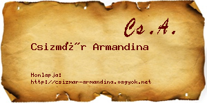 Csizmár Armandina névjegykártya